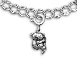 The Magic Zoo Sterling Silver Koala Charm for Charm Bracelet