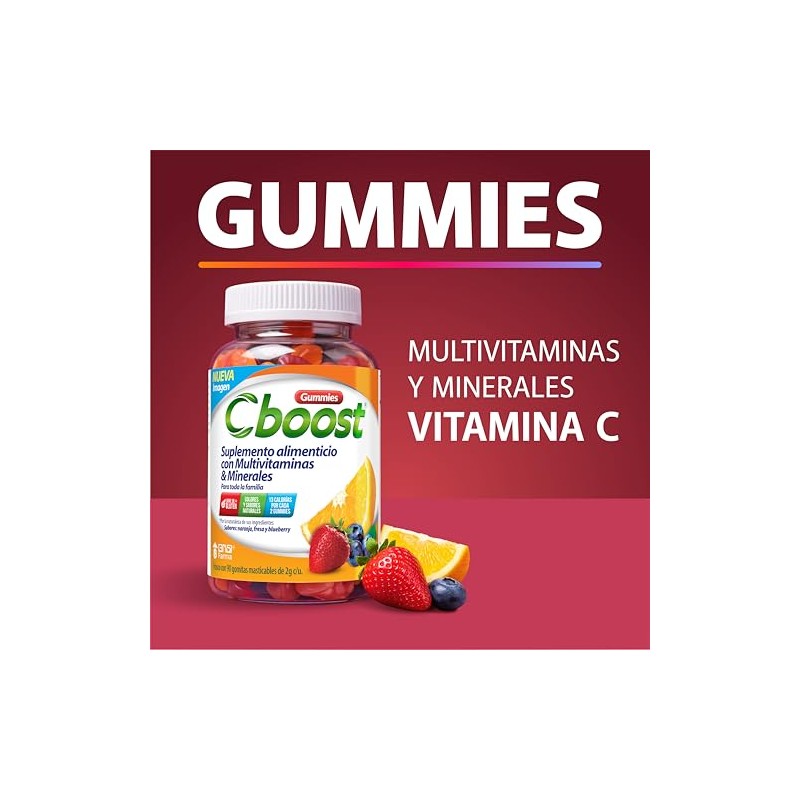 Cboost - Gomitas Multivitaminas y Minerales, Sin Gluten, Pack de