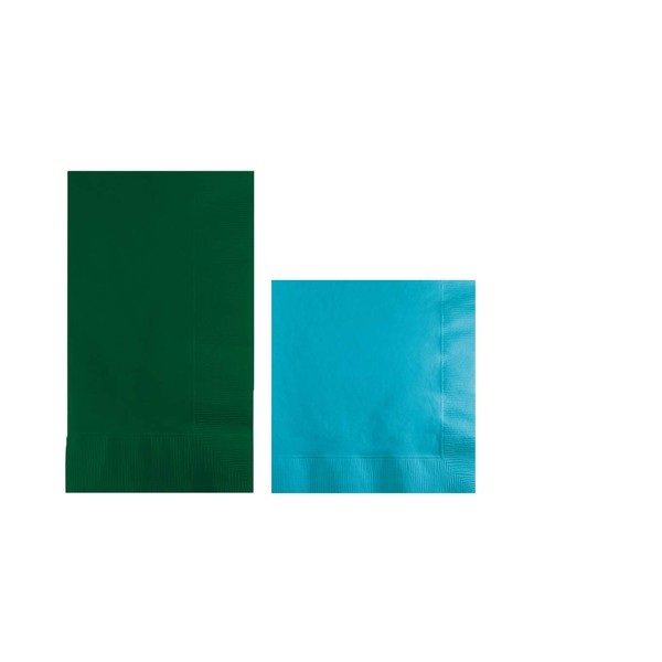 Converting Paper Bulk Party Napkin Bundle, 100 Hunter Green Dinner