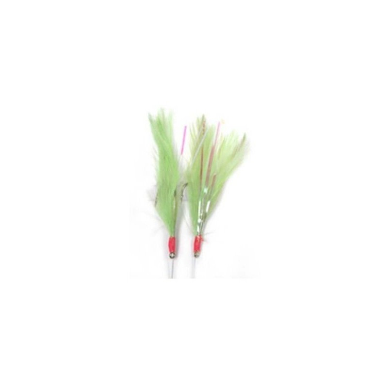 P-Line FF5/0G/C Farallon Feather 2 HK 5/0 Green/Chartreuse