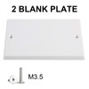 2 Gang Electrical Blanking Plate, Socket Blanking Plate with Screws,