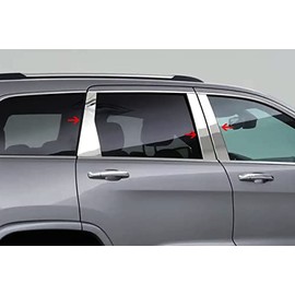 GenX Trims 6 Piece Chrome Stainless Steel Pillar Post Trim Compatible with 2011-2021 Jeep Grand Cherokee