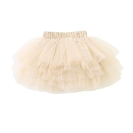 Colorful Childhood Baby Girls' Tutu Skirt Toddler 6 Layered Tulle Tutus 1-8T, Beige, 2-3 Years