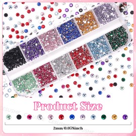 3D Flatback Flower Nail Charms and Rhinestones for Nails, Color Petal Flowers Nail Gems Charms, Half Round Nail Rhinestones, Color Diamonds Stones Charms for Nail Art Supplies DIY Design