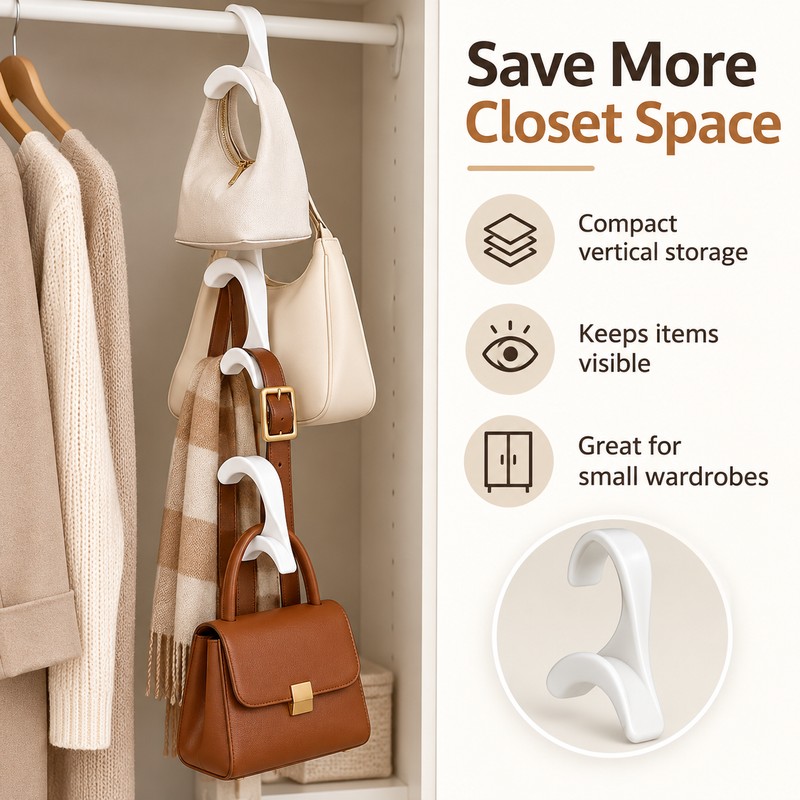10-Piece Hanger Connector Hooks for Closet Organization – Space-Saving Accessory