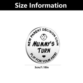 New Parents Decision Coin, Newborn Baby Decision Coin, Stainless Steel Commemorative Coins, Or Birthday, Anniversary,New Parents(Silver)