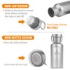 TOMSHOO 550ml Full Titanium Water Bottle with Extra Plastic Lid