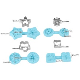 Juego de Cortadores de Galletas, 4 Tipos Moldes Galletas de Acero Inoxidable de Marcos y Silicona de Flores para Bodas Fondant Cortadores de Moldes de Flor para Repostería Pastel Cookie