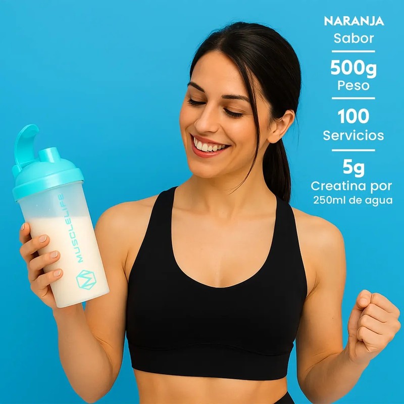 Suplemento Creatina Monohidratada Muscle Life 500g 100servis