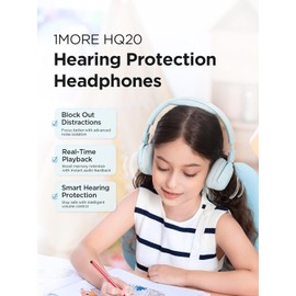 1MORE HQ20 Kids Headphones Wireless, 75/85/90dB Volume Limited, 65H Playtime, Bluetooth 5.3, Built-in Mic, Foldable Over Ear Headphones for Childrens/Tablet/Phone/PC/School/Travel, Blue