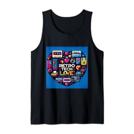 Retro Tech Love - Vintage Gadget Affection Design Tank Top