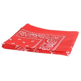 Paisley One Dozen Cowboy Bandanas (12 Packs Red)
