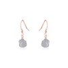 Crystal Quartz Raw Nugget Earrings in 14k Rose Gold Fill