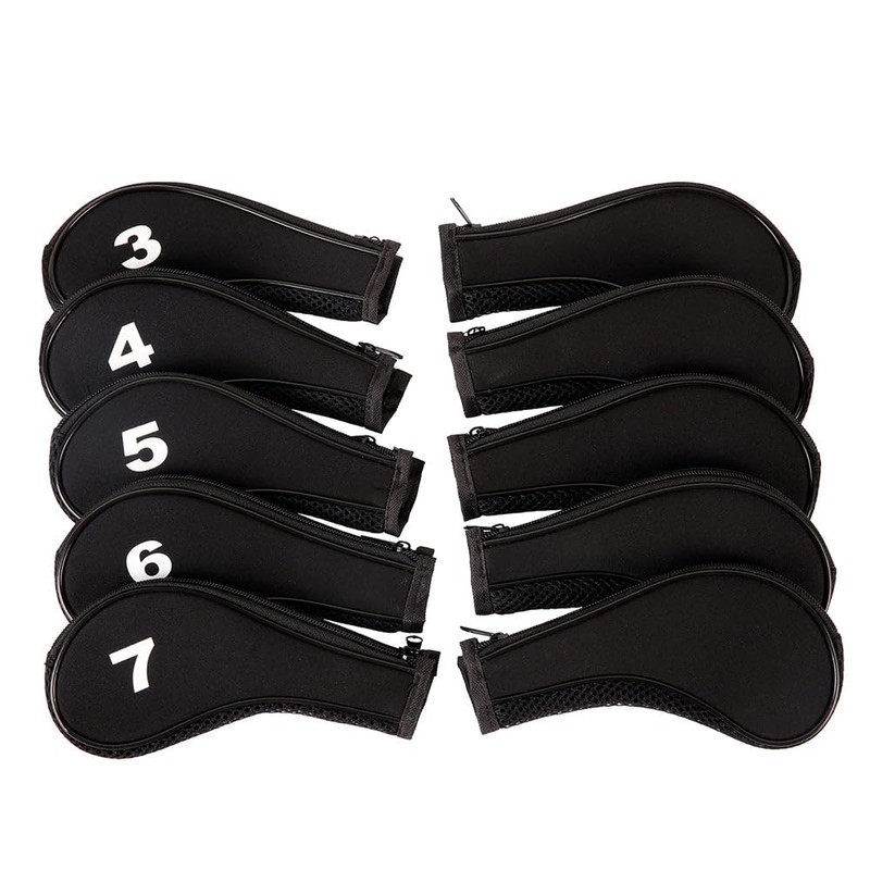 Golf Club Iron Head Covers 10 Piece Set Headcover Shaft