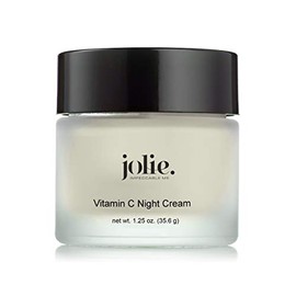 Jolie Vitamin C Night Cream, L-Ascorbic Acid Brightening Face & Neck Moisturizer With Ceramides