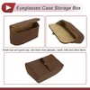 X AUTOHAUX Car Sunglasses Case with Magnetic Universal Sun Visor
