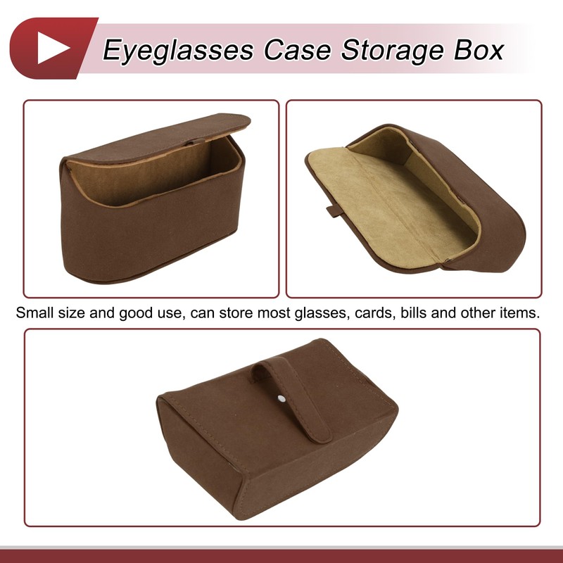 X AUTOHAUX Car Sunglasses Case with Magnetic Universal Sun Visor
