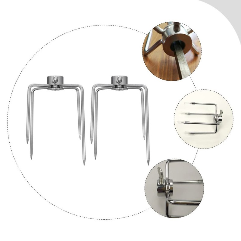 BESPORTBLE 2pcs Rotisserie Meat Forks Durable Iron Barbecue Forks for