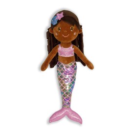 June Garden 15.5" Sparkly Mermaid Layla - Soft Mermaid Plush Stuffed Doll Gift for Toddler Girls