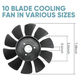 53822 Lawn Mower 7"（10 Blade） Transmission Fan for Husqvarna Craftsman Hydro Gear Replaces 584282001 Transaxle Cooling Fan