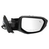 TRQ Passenger Side Power Heated Mirror Smooth Black Paint to