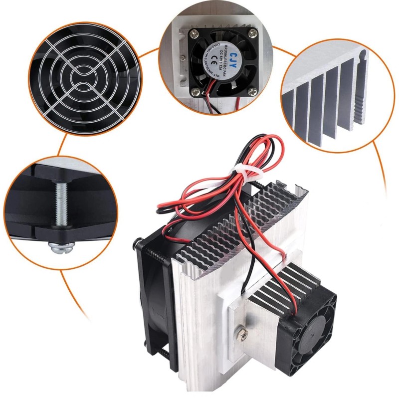 Yrhrol Mini Air Conditioner DC 12V DIY Thermoelectric Peltier Refrigeration