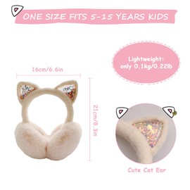 SEDEX Ear Muffs Children's Winter Ear Warmers Women's Ear Muffs Girls Plush Warm Ear Protection Child Warm Ear Protection Soft Fluffy Outdoor Ear Warmers Cold Protection Windproof Winter Accessories