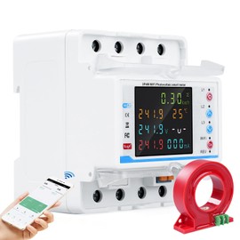 WiFi Electricity Meter 3 Phase 100 A 380 V AC Three-Phase Meter Smart Meter Two-Direction Meter with Time Control / Under Voltage / Over Current / Three-Phase Asymmetry / Phase Loss Protection with Current Transformer