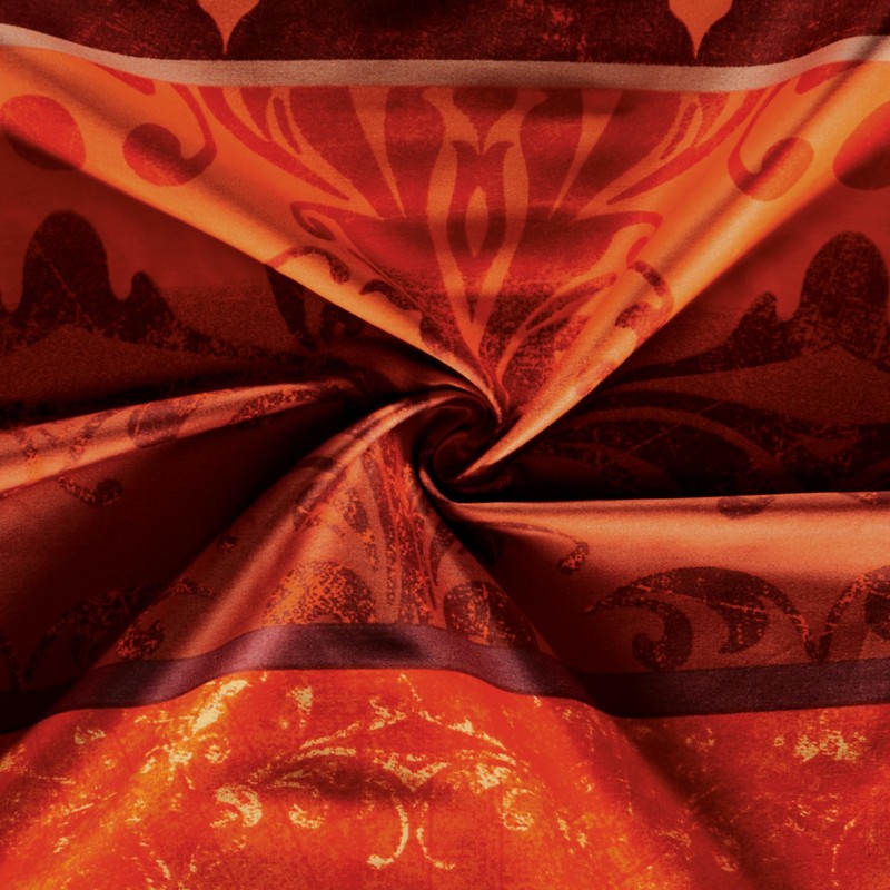 Erwin Müller Mako Satin Bed Linen Red Size 135 x