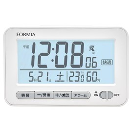 Formia HT-039RC Thermo-Hygrometer, Digital Comfortable Temperature Display, Heatstroke Prevention, Radio Clock, Alarm Clock, Front Operation, Date, Day of the Week, Electronic Sound, Automatic