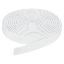 DMiotech 25 Yard x 1 Inch Width Nylon Webbing Strap Poly Flat Webbing Strapping for DIY Craft Backpack Strapping, Sewing, Outdoor Gear Repair, White