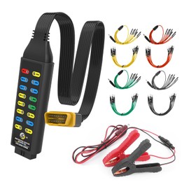 LINXINO OBD2 Caja de ruptura, detector de protocolo OBDII, caja de ruptura de 16 pines, caja de ruptura OBD2 automática con puentes de alambre universales, clips de cocodrilo, enchufe de plátano de 4