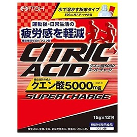 Ito Kanpo Pharmaceuticals Citric Acid 5000 Super Charged (0.5 oz (15 g) x 12 Packets x 10 Packs