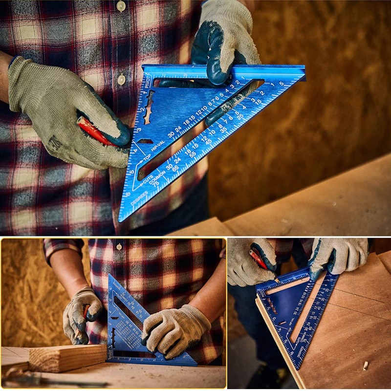 ncdoi Angle Ruler 7 Inch Aluminum Alloy Measuring Ruler Woodworking