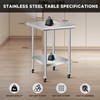 KUARBARR KUARBARR Stainless Steel Table with Wheels Commercial Stainless Kitchen