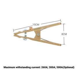 Ground Clamp, A-Shape Earth Clamp, Electrode Holder, Ground Pliers 260/300/500A Brass Ground Clamp for Welding Machine (260A)