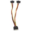 10Pcs SATA Power Adapter 15pin 1 Male to 2 Female