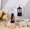 DELORIGIN 2pcs Ornament Display Stand Holder Glass Globe Golden Iron