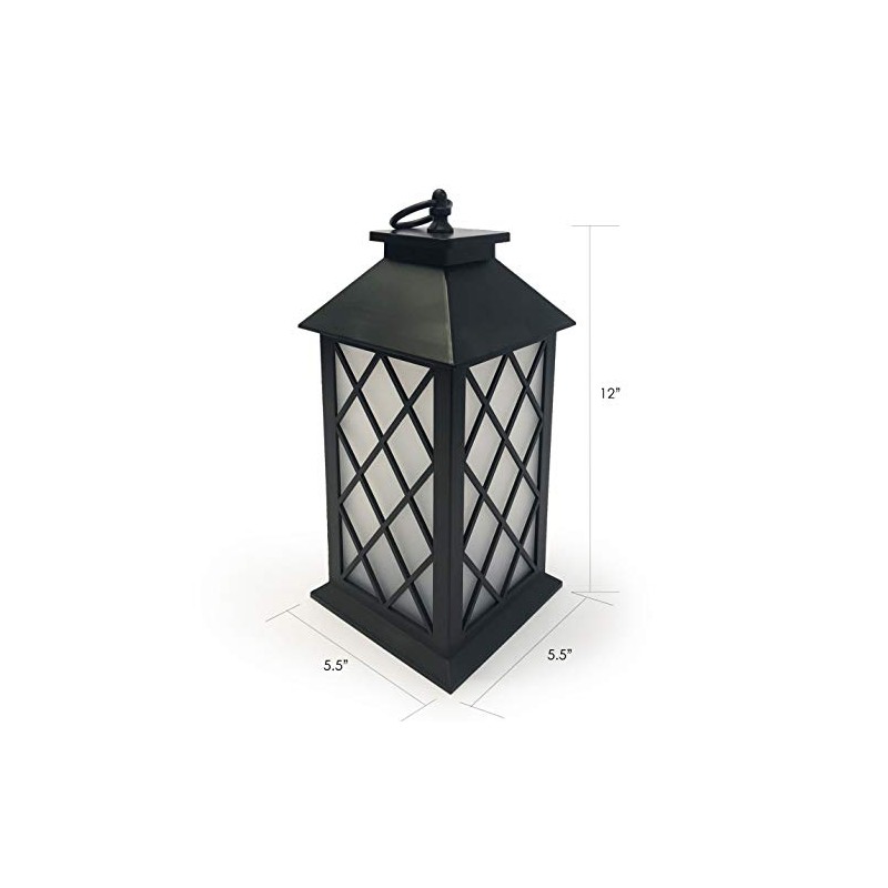 Allgala 12" LED Flame Effect Lantern Lamp-HD90309