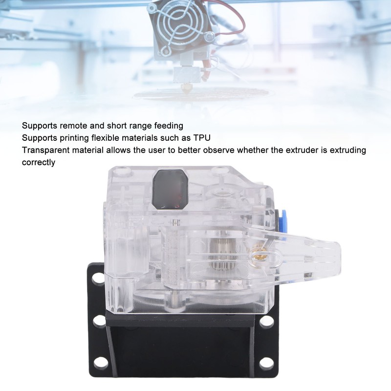 Transparent Dual Gear Dual Drive Extruder Kit for Ender 3