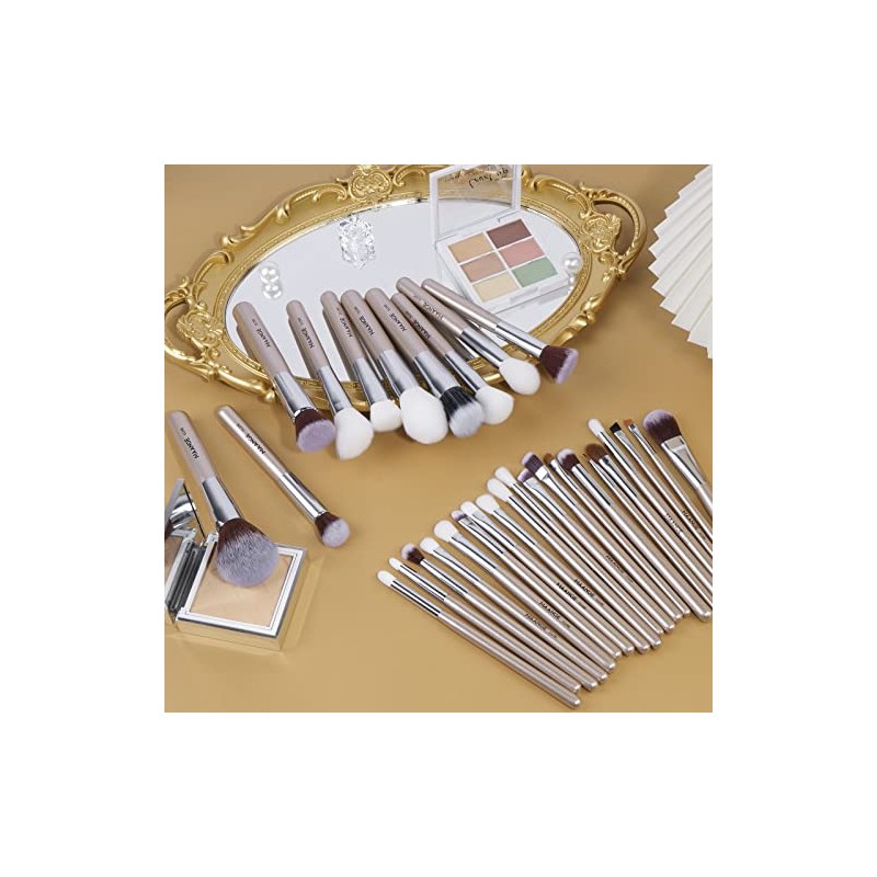 Brochas Maquillaje Profesional Piezas Kit Sintético Sombras Ojos Polvo Base