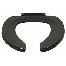 Centoco Black Toilet Seat Elongated, Toilet Seat Cover, Open Front No Cover, Heavy Duty Commercial, Plastic, Made in the USA, 500STSCC-407