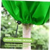 Sosoport 3pcs Plant Protective Cover Non-Woven Frost Bag Drawstring for