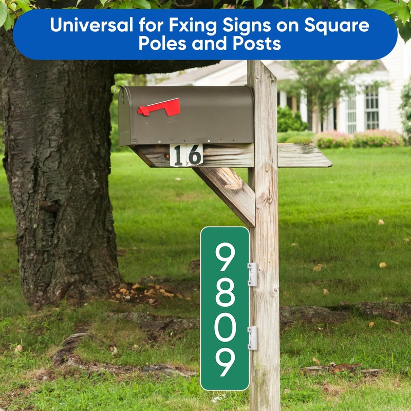 Hicarer 2 Packs Mailbox Mounting Bracket Street Sign Aluminum Wing