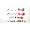 4Pcs Door Rear Tailgate AT4 Yukon Emblems Letters 3D Badge