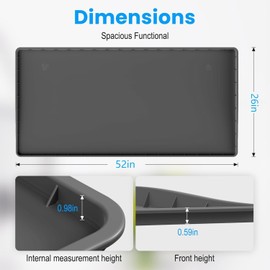 Washer dryer countertop - Large 52"× 26" washer and dryer covers Non-slip Waterproof Washing Machine Cover Protector Top Load，washer and dryer covers for the top for Laundry Kitchen (S-Dark Gray)