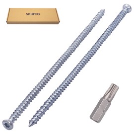 SKIR'CO (Pack of 10) Zinc Plated 7.5 x 202mm Concrete Screws Countersunk Masonry Screws Frame Fixing Screw