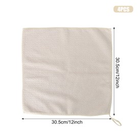 Tea Towels Kitchen Pack of 4,30 X 30 cm Microfibre Tea Towels, Kitchen Tea Towels & Waffle Weave,Dish Towels,Super Absorbent, Soft and Thick Kitchen Towels, with Hanging Loops