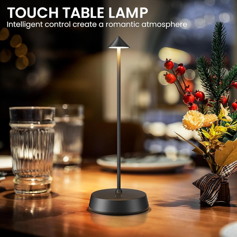 Cordless Table Lamp Rechargeable LED Battery Operated 6000mAh Touch Dimmable