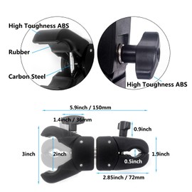 SODOI U-Lock Holder/Clamp for Kryptonite and Most Other U-Locks, Heavy Duty Use, No Noise, Suitable for Round Tube Bike Frame